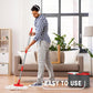 Spin Mop & Bucket Set System – Hands-Free Drying System with Stainless Steel Handle, 2 Microfiber Mop Heads, Removes 99% of Bacteria, Easy to Use, No Pedal, Machine Washable, for All Floor Types